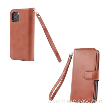 Luxury PU Leather 9 Card Slots Phone Holder